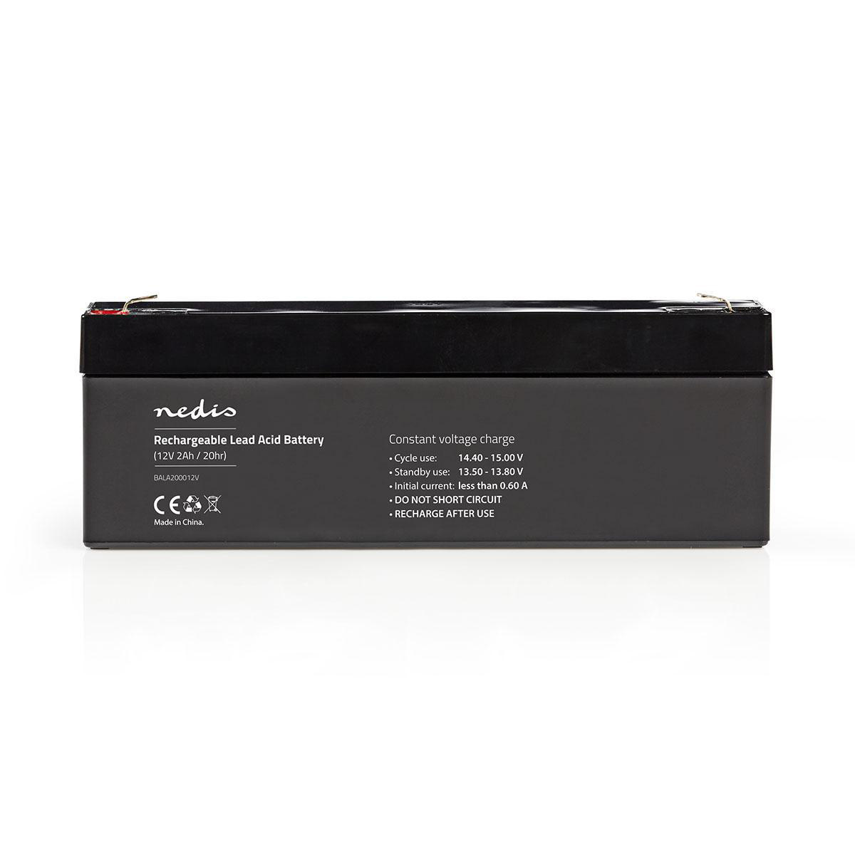 Nedis oplaadbare loodaccu | 12V | 2000 mAh - Afbeelding 2