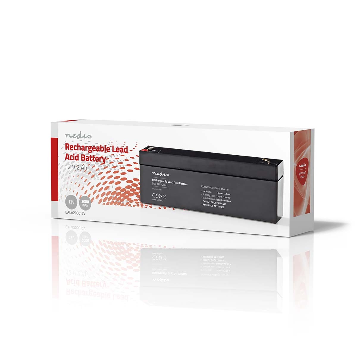 Nedis oplaadbare loodaccu | 12V | 2000 mAh - Afbeelding 5