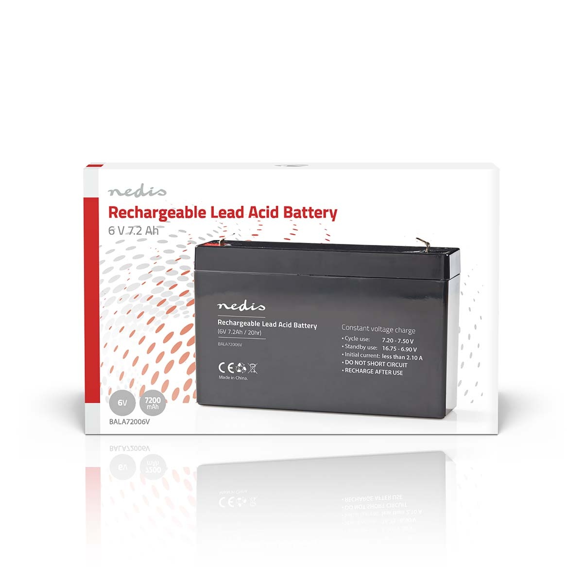Nedis oplaadbare loodaccu | 6V | 7200 mAh - Afbeelding 5