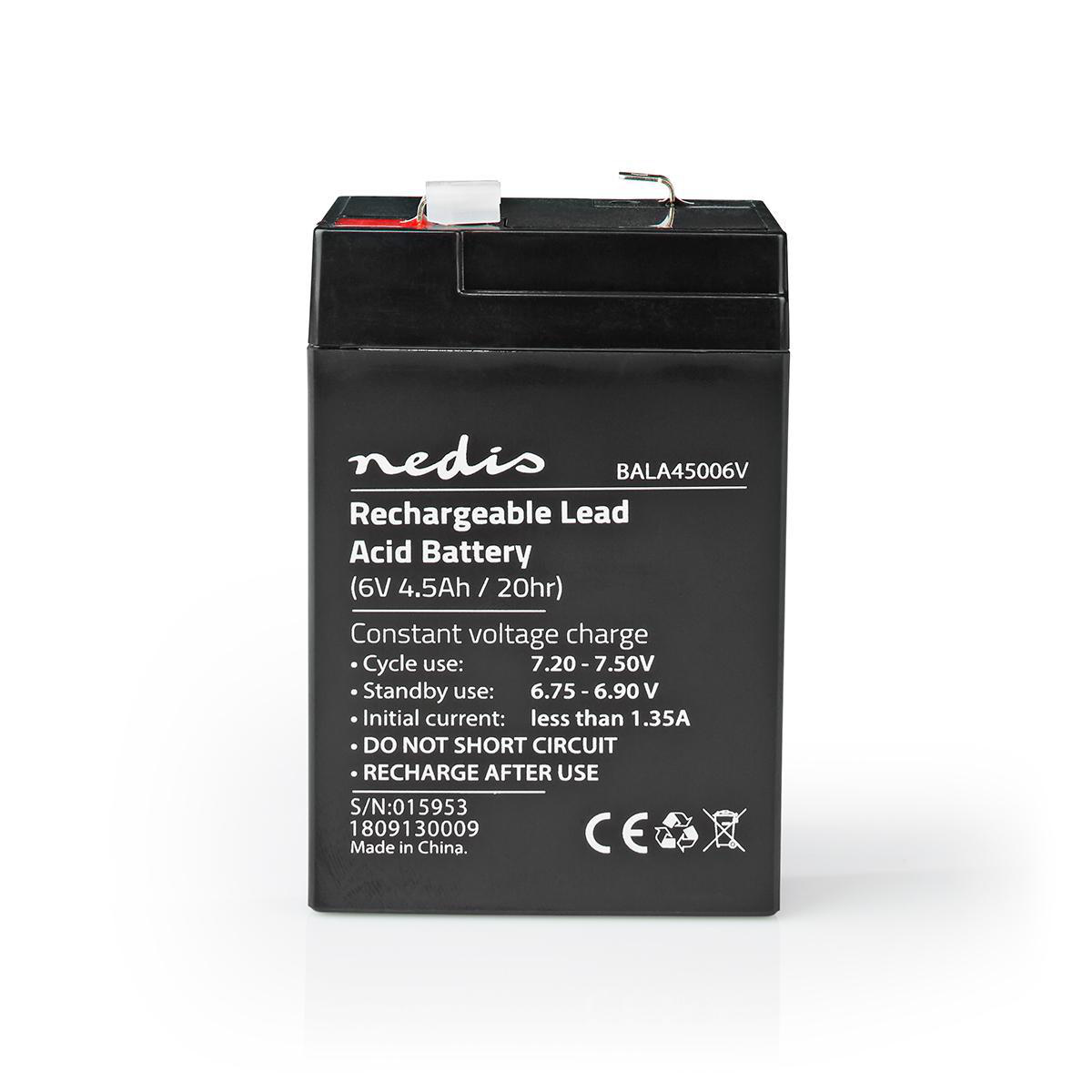 Nedis oplaadbare loodaccu | 6V | 4500 mAh - Afbeelding 2