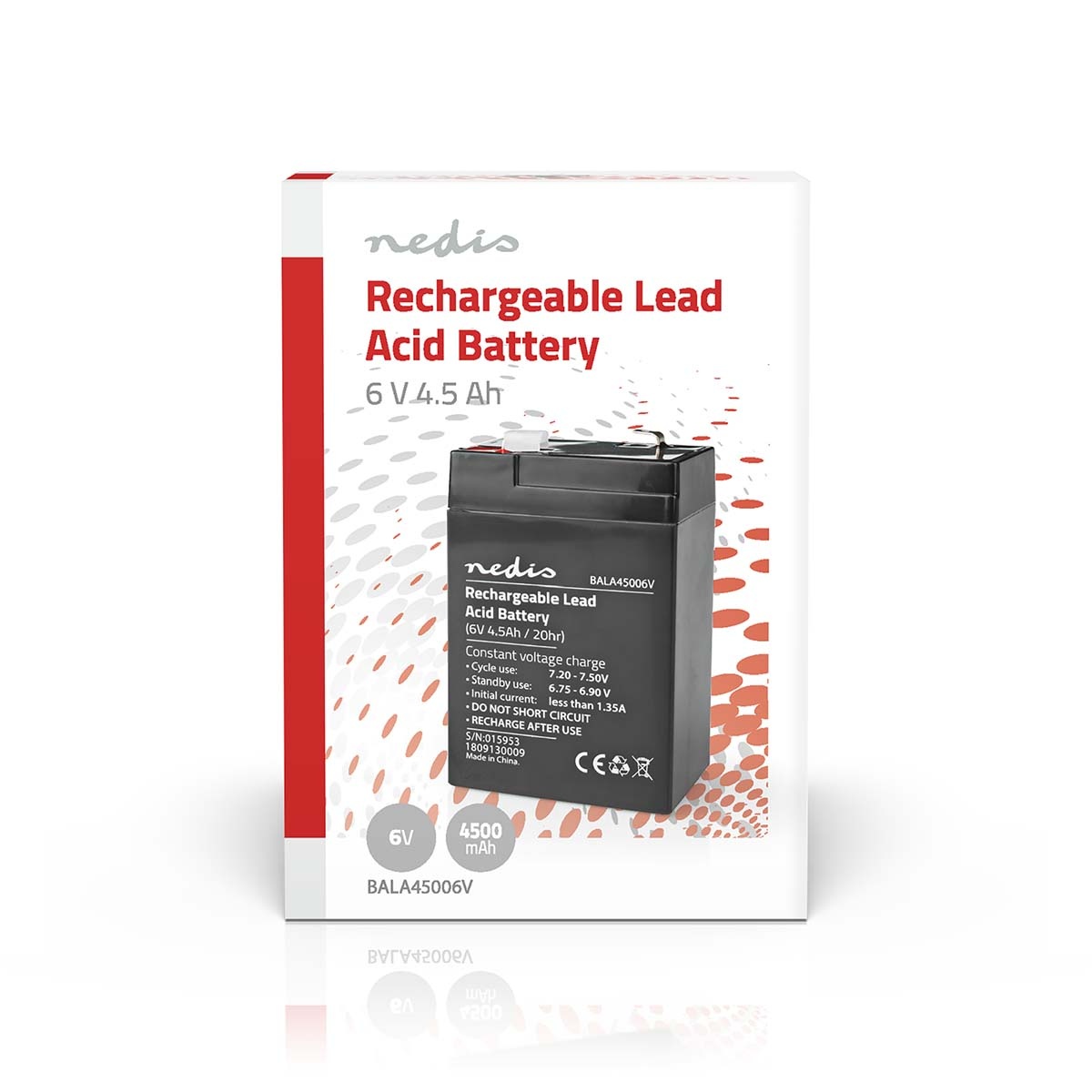 Nedis oplaadbare loodaccu | 6V | 4500 mAh - Afbeelding 6