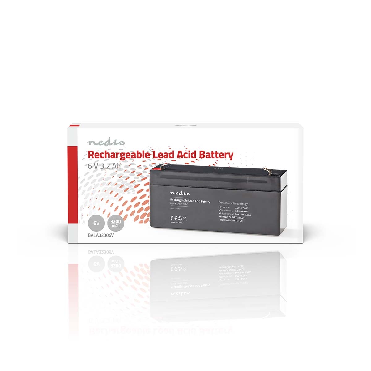 Nedis oplaadbare loodaccu | 6V | 3200 mAh - Afbeelding 5