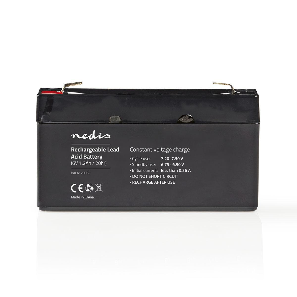 Nedis oplaadbare loodaccu | 6V | 1200 mAh - Afbeelding 2