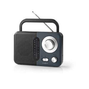 FM-Radio | Draagbaar Model | FM | Batterij Gevoed / Netvoeding | Analoog | 2.4 W | Zwart-Wit Scherm | Koptelefoonoutput | IP20 | Handvat | Grijs / Zwart