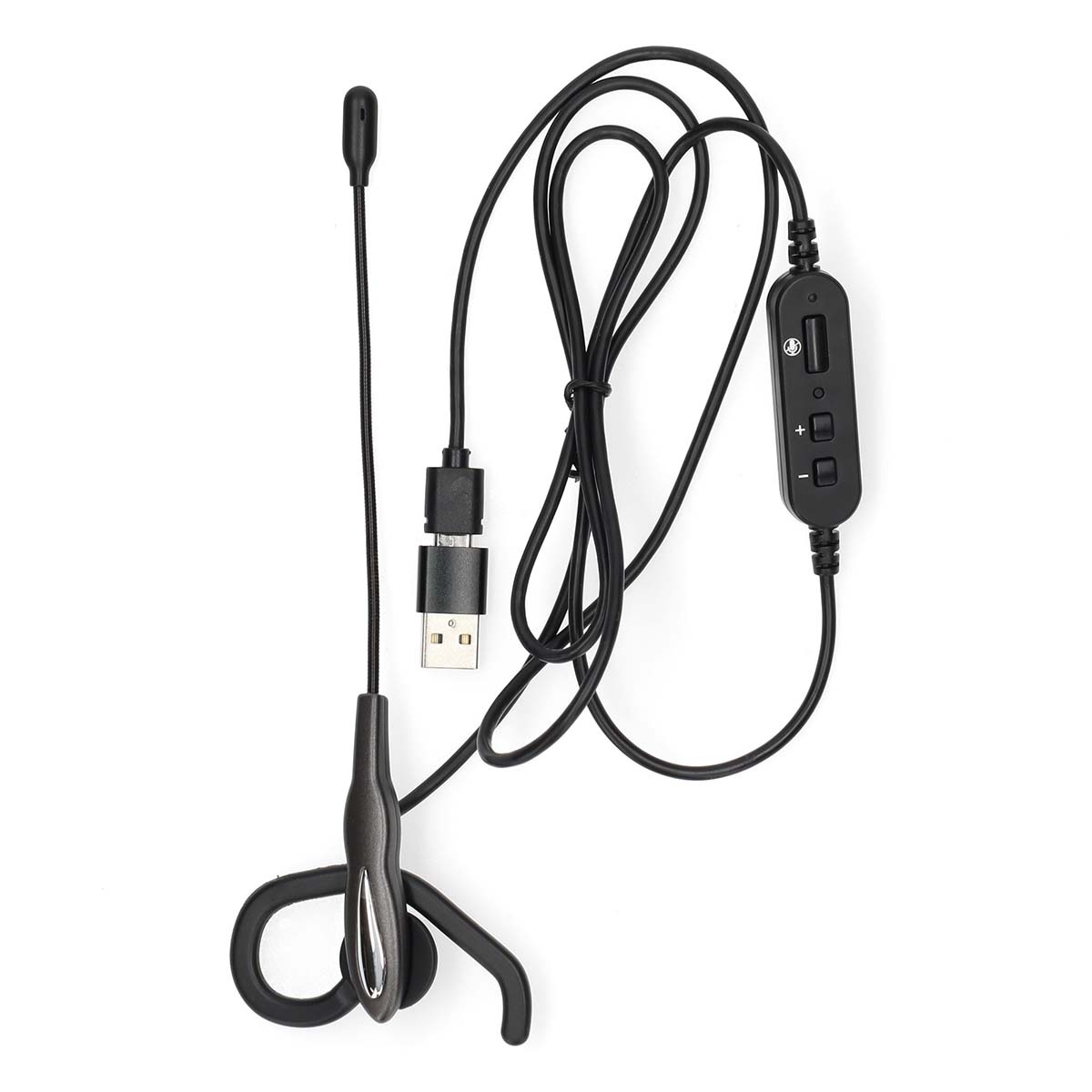 Nedis mono in-ear PC-headset met oorhaak | USB-C/USB-A | 1,8 meter - Afbeelding 7