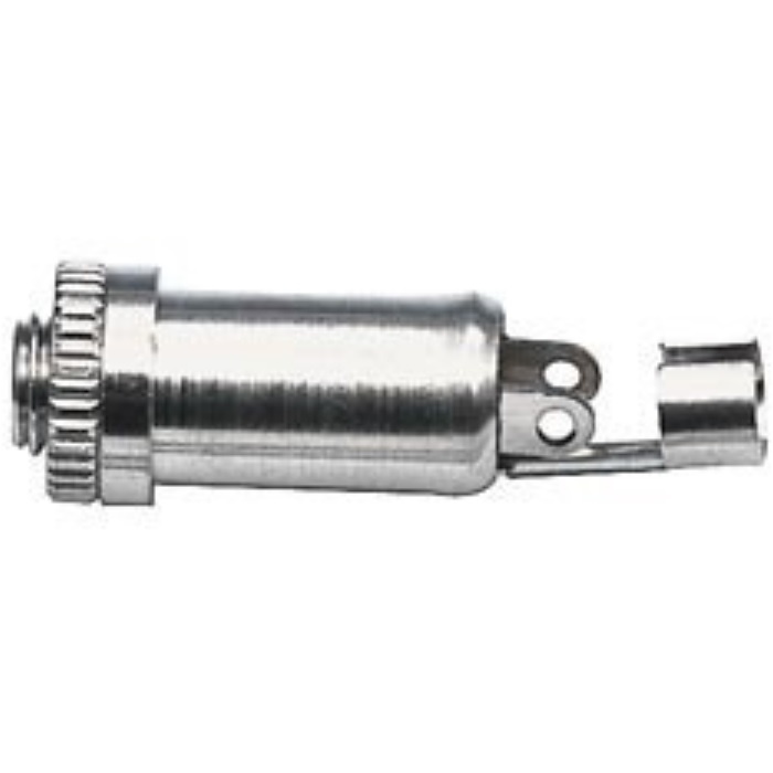3,5mm Jack (v) inbouw connector - metaal - 2 soldeerpunten + massa klem / stereo