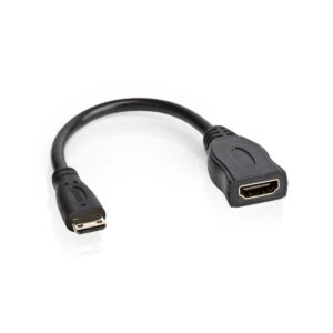 High Speed ​​HDMI™-Kabel met Ethernet | HDMI™ Mini-Connector | HDMI™ Output | 4K@30Hz | 10.2 Gbps | 0.20 m | Rond | PVC | Zwart | Envelop