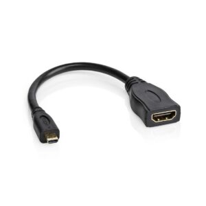 High Speed ​​HDMI™-Kabel met Ethernet | HDMI™ Micro-Connector | HDMI™ Output | 4K@30Hz | 10.2 Gbps | 0.20 m | Rond | PVC | Zwart | Envelop