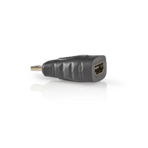 HDMI™-Adapter | HDMI™ Micro-Connector | HDMI™ Output | Verguld | Recht | ABS | Antraciet | 1 Stuks | Window Box