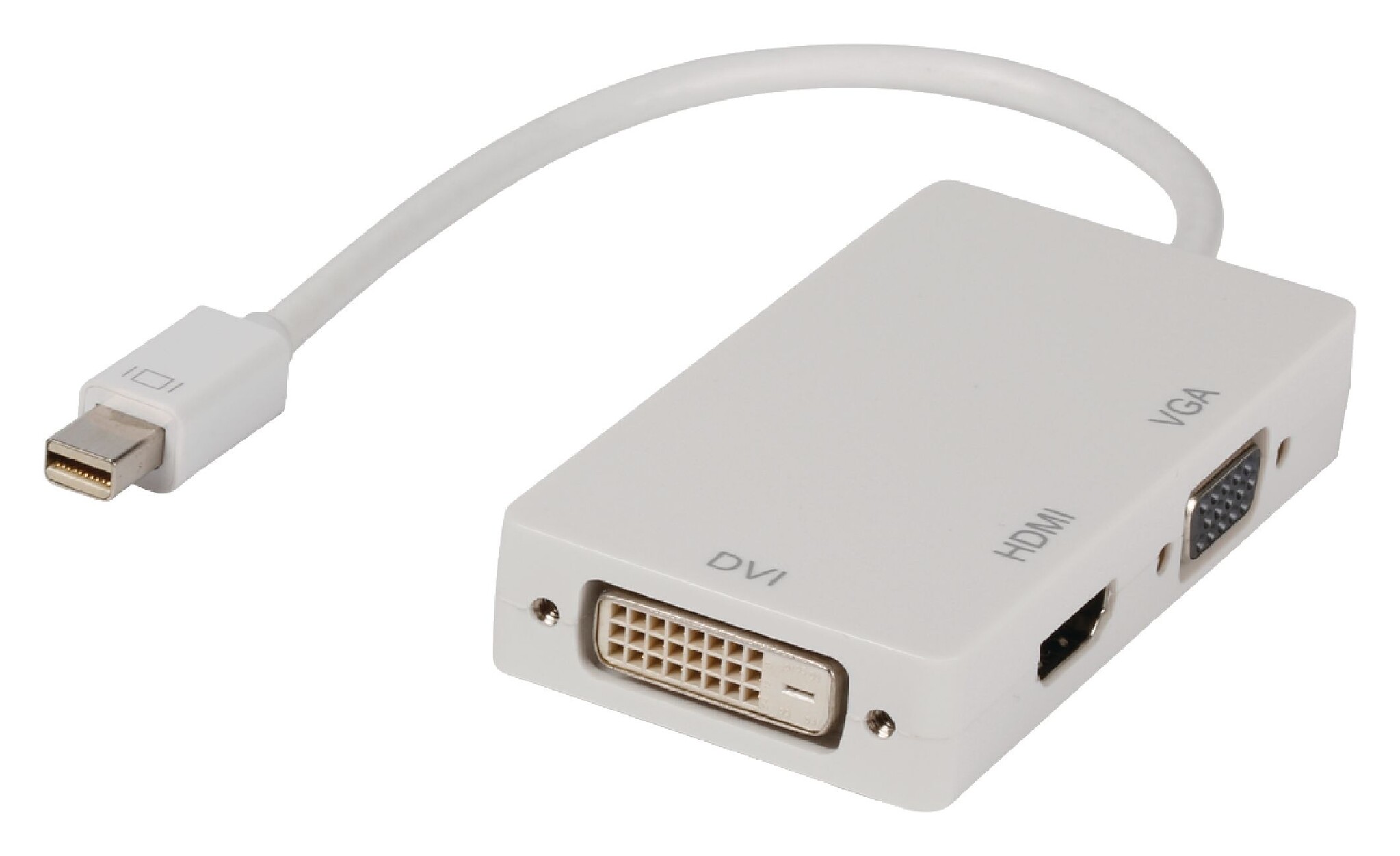 Mini DisplayPort 1.1 naar HDMI, DVI en VGA adapter / wit - 0,20 meter