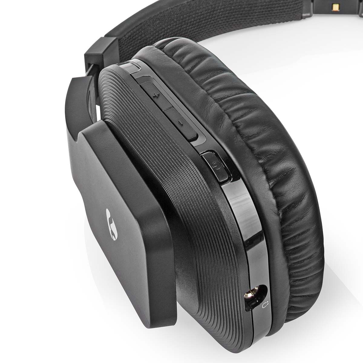 Nedis draadloze stereo over-ear RF hoofdtelefoon met oplaadstation | digitaal/analoog | zwart - Afbeelding 5