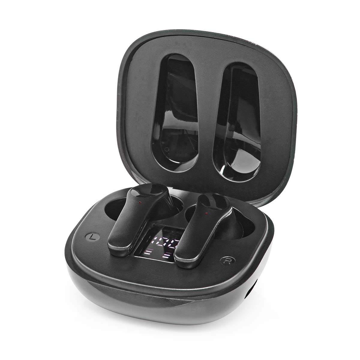 Nedis premium Bluetooth in-ear earphones met microfoon | ANC | charging case | zwart - Afbeelding 2