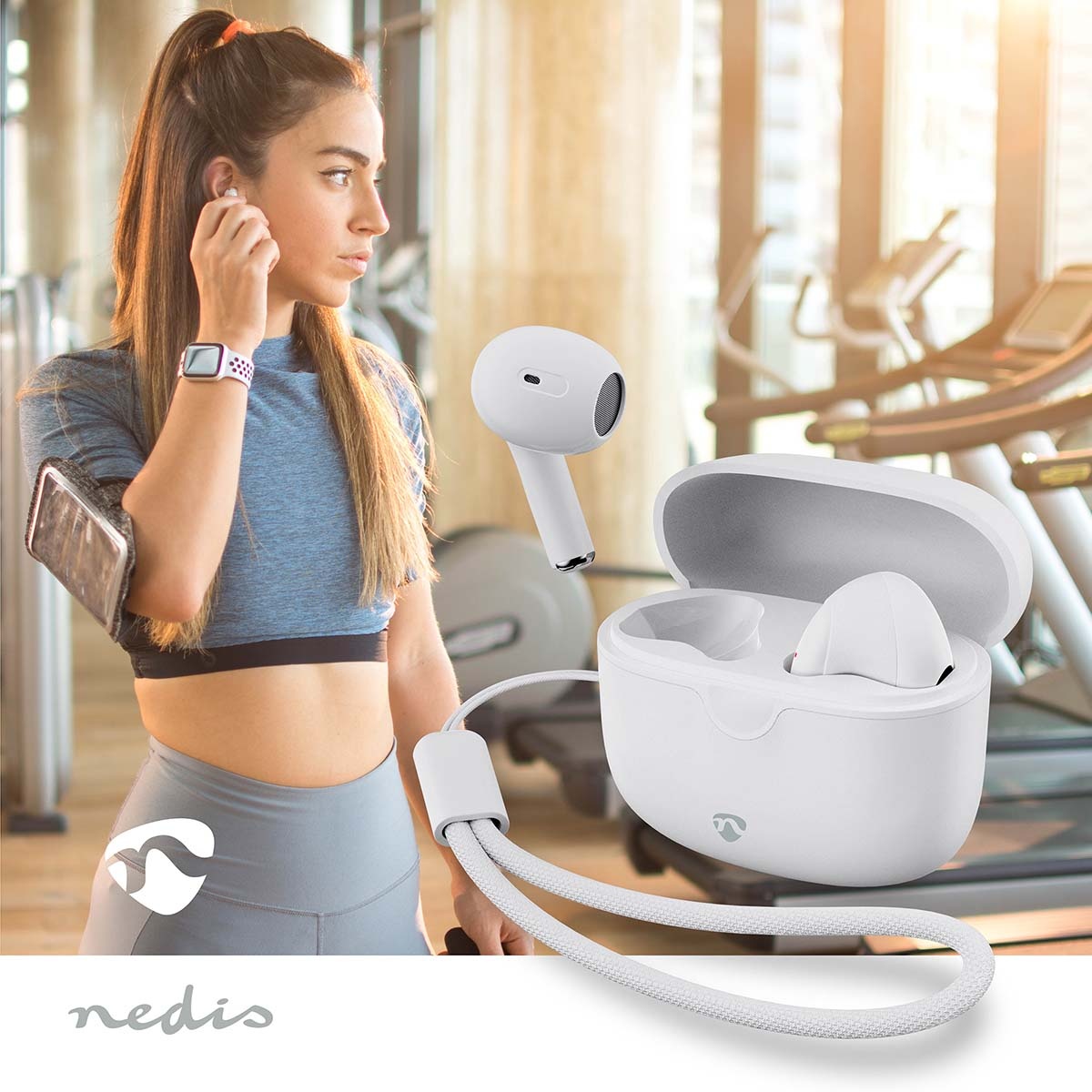 Nedis Bluetooth in-ear earphones met microfoon | charging case | wit - Afbeelding 3