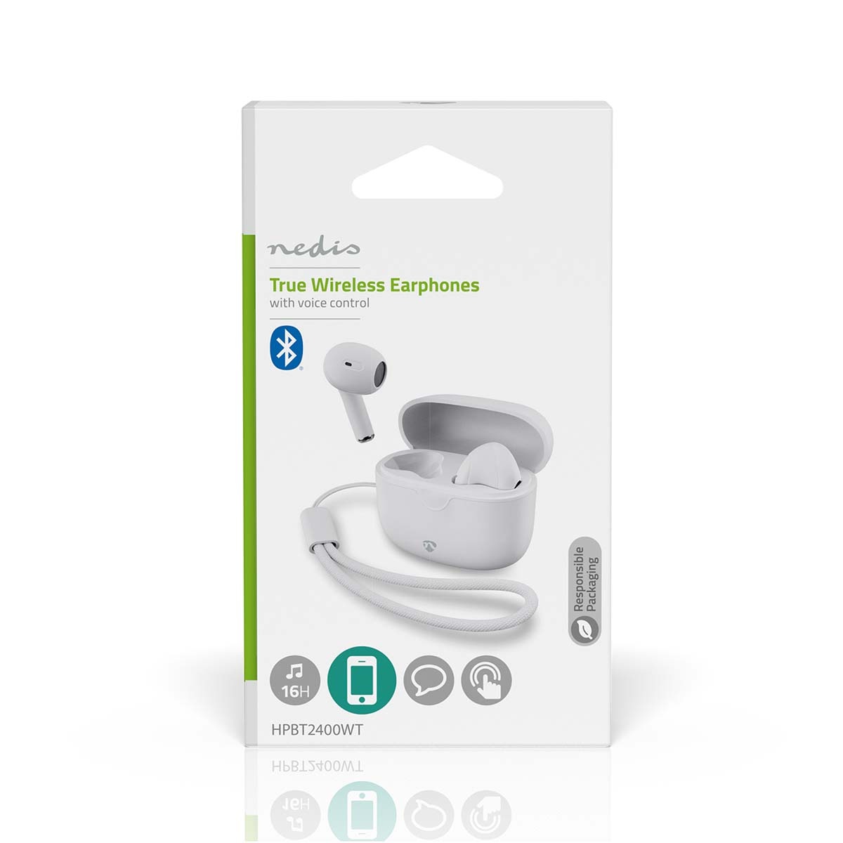 Nedis Bluetooth in-ear earphones met microfoon | charging case | wit - Afbeelding 4