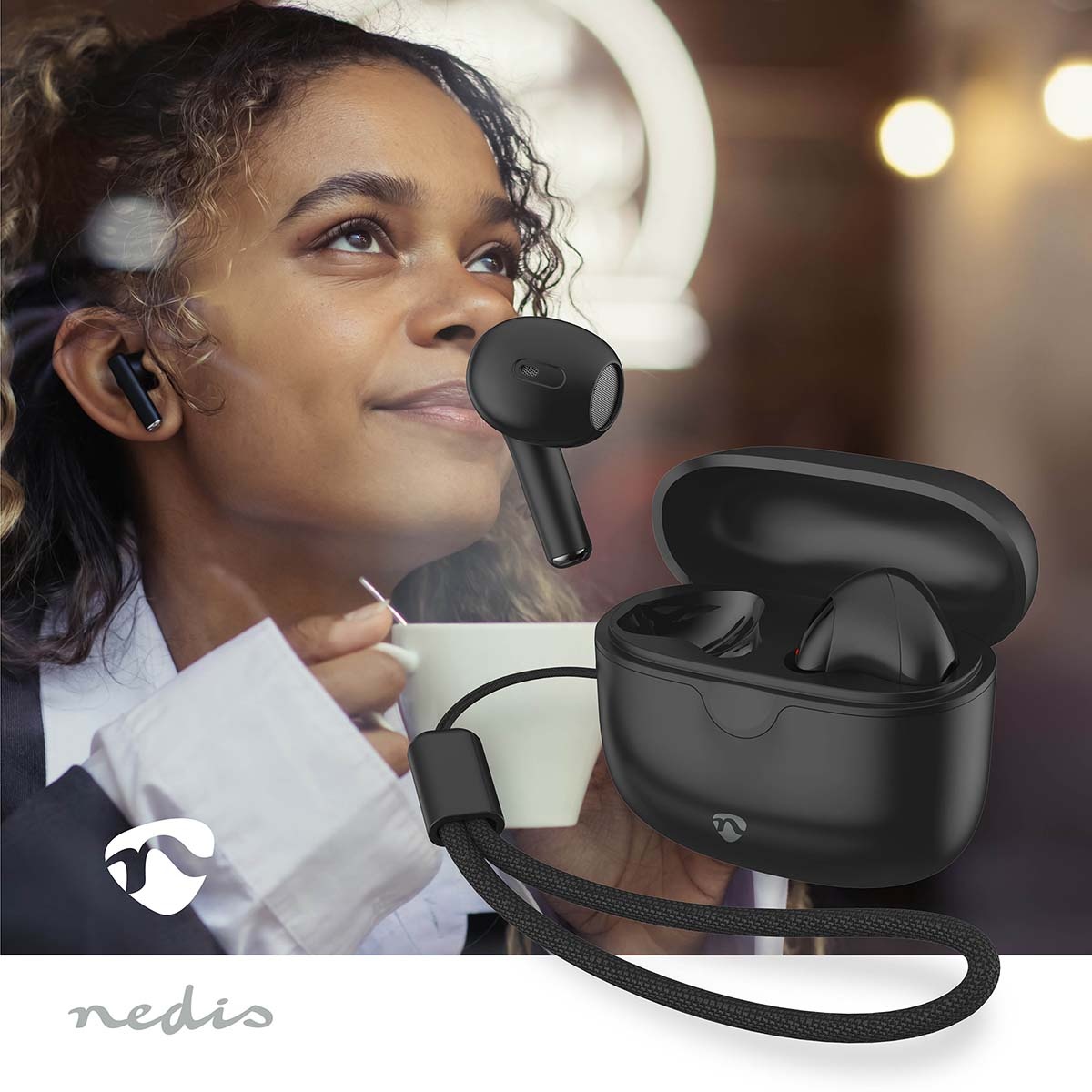 Nedis Bluetooth in-ear earphones met microfoon | charging case | zwart - Afbeelding 5