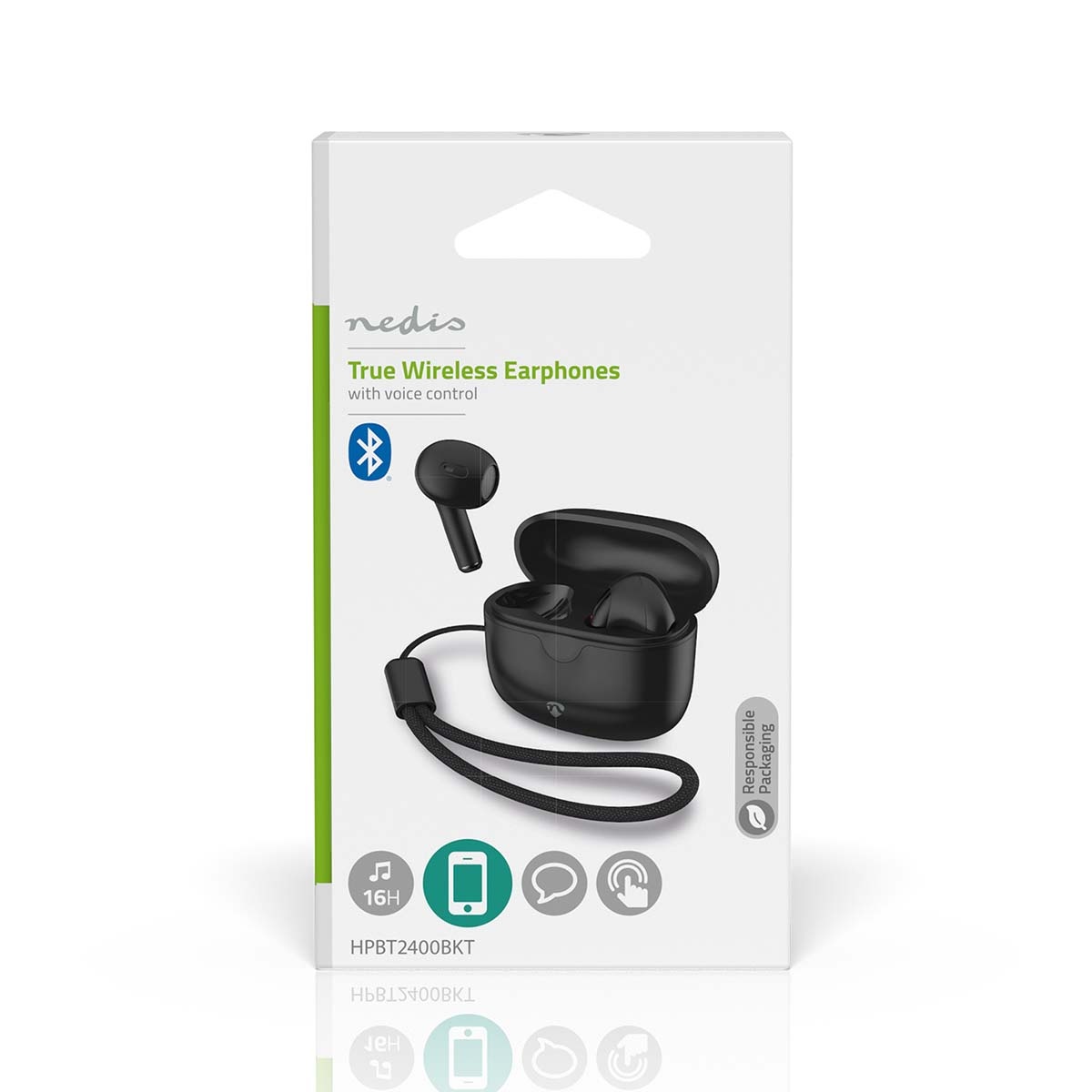Nedis Bluetooth in-ear earphones met microfoon | charging case | zwart - Afbeelding 6