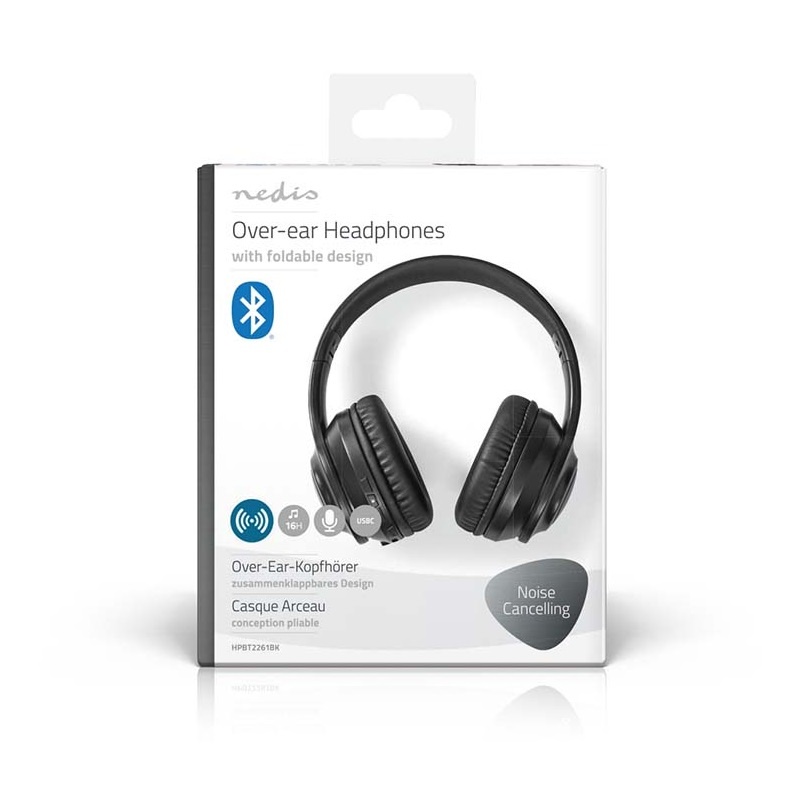 Nedis Bluetooth over-ear hoofdtelefoon met microfoon | ANC | zwart - Afbeelding 9