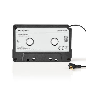 AUX Cassette-Adapter voor Autoradio | 3,5 mm | Kabellengte: 1.00 m | Zwart