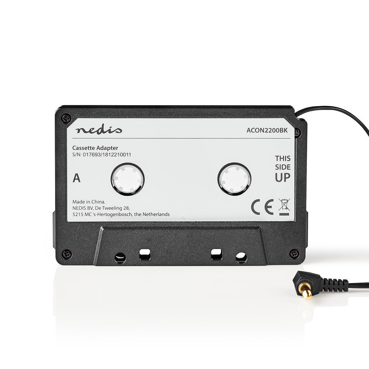 AUX Cassette-Adapter voor Autoradio | 3,5 mm | Kabellengte: 1.00 m | Zwart