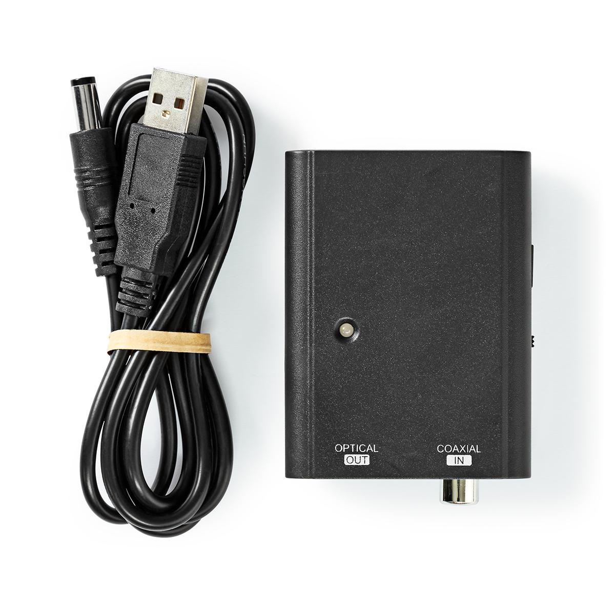 Digitale Audioconverter | 1-weg | Ingangen audio / video / data: 1x S/PDIF | Uitgangen audio / video / data: TosLink Female | Manueel | Zwart - Afbeelding 7