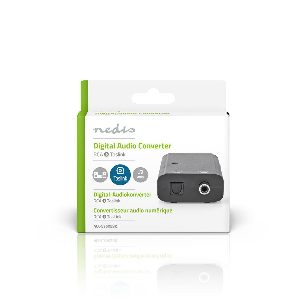 Digitale Audioconverter | 1-weg | Ingangen audio / video / data: 1x S/PDIF | Uitgangen audio / video / data: TosLink Female | Manueel | Zwart - Afbeelding 8