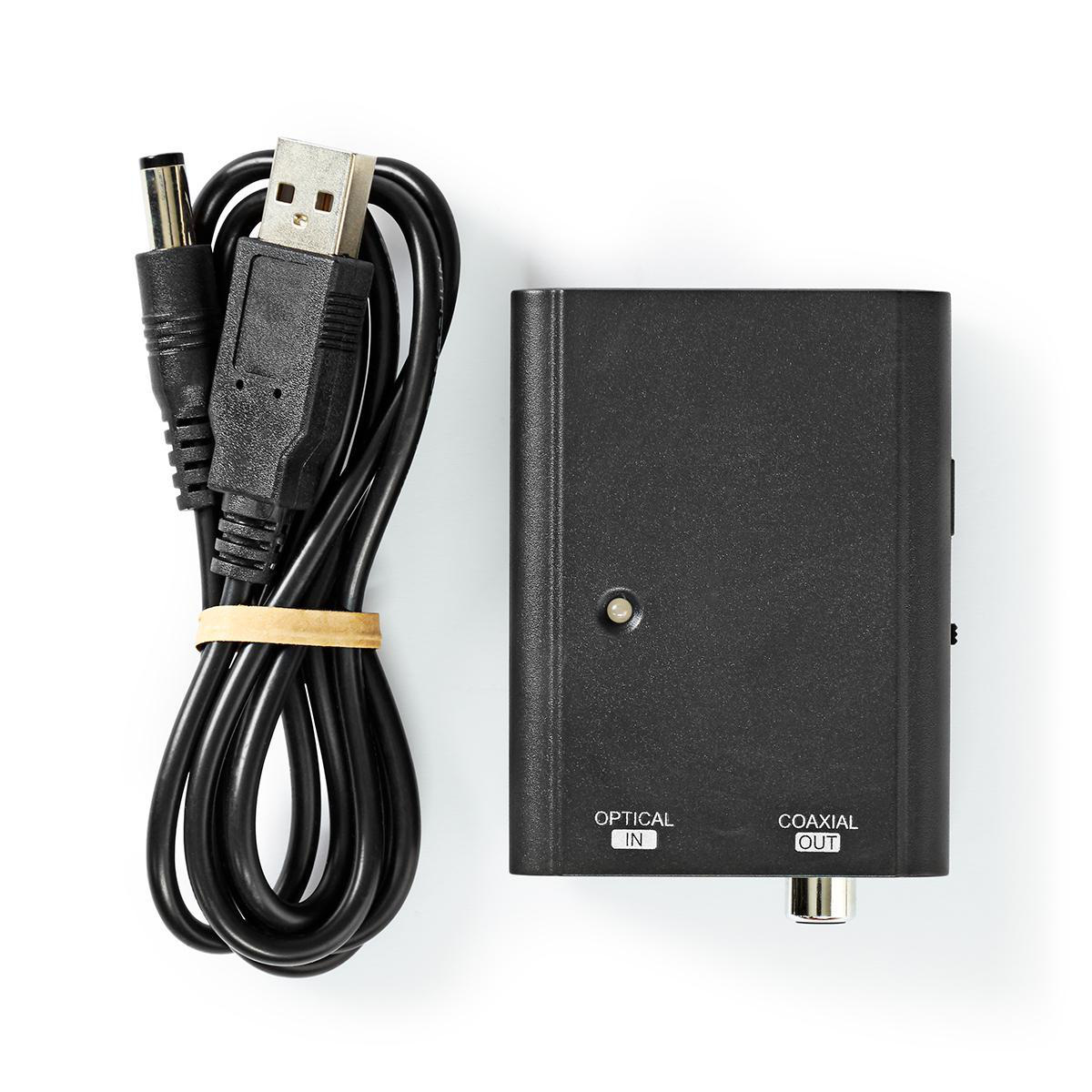 Digitale Audioconverter | 1-weg | Input: TosLink Female | Output: 1x S/PDIF | Manueel | Zwart - Afbeelding 7