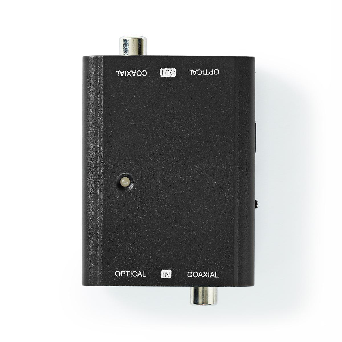 Digitale Audioconverter | 2-wegs | Ingangen audio / video / data: 1x S/PDIF (RCA) Female / 1x Toslink Female | Uitgangen audio / video / data: 1x S/PDIF (RCA) Female / 1x TosLink Female | Manueel | Zwart - Afbeelding 2
