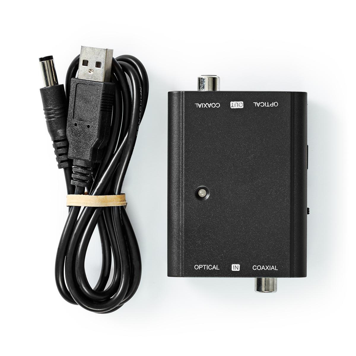 Digitale Audioconverter | 2-wegs | Ingangen audio / video / data: 1x S/PDIF (RCA) Female / 1x Toslink Female | Uitgangen audio / video / data: 1x S/PDIF (RCA) Female / 1x TosLink Female | Manueel | Zwart - Afbeelding 7