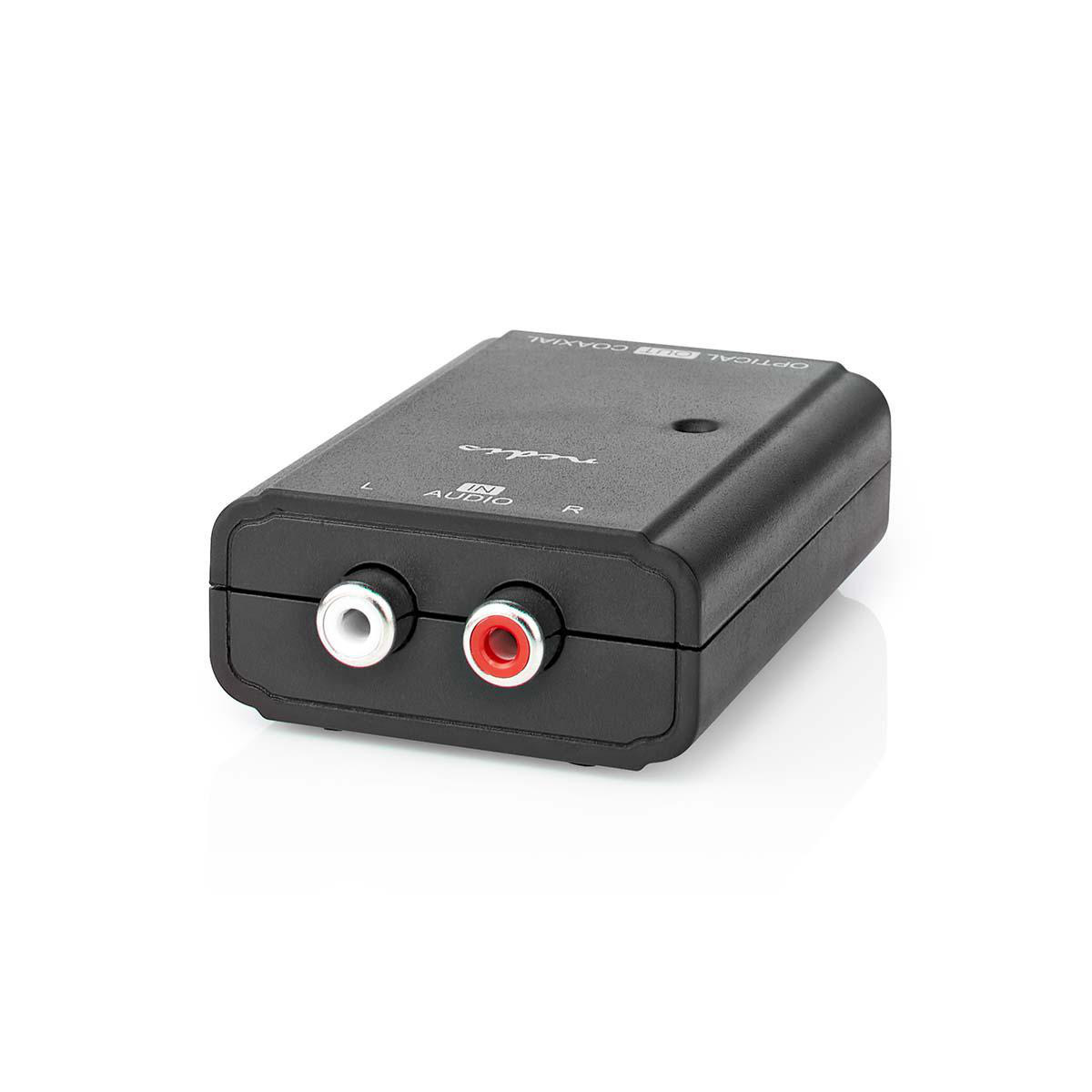 Digitale Audioconverter | 1-weg | Ingangen audio / video / data: 2x RCA Male | Uitgangen audio / video / data: 1x S/PDIF (RCA) Female / 1x TosLink Female | Manueel | Zwart - Afbeelding 2