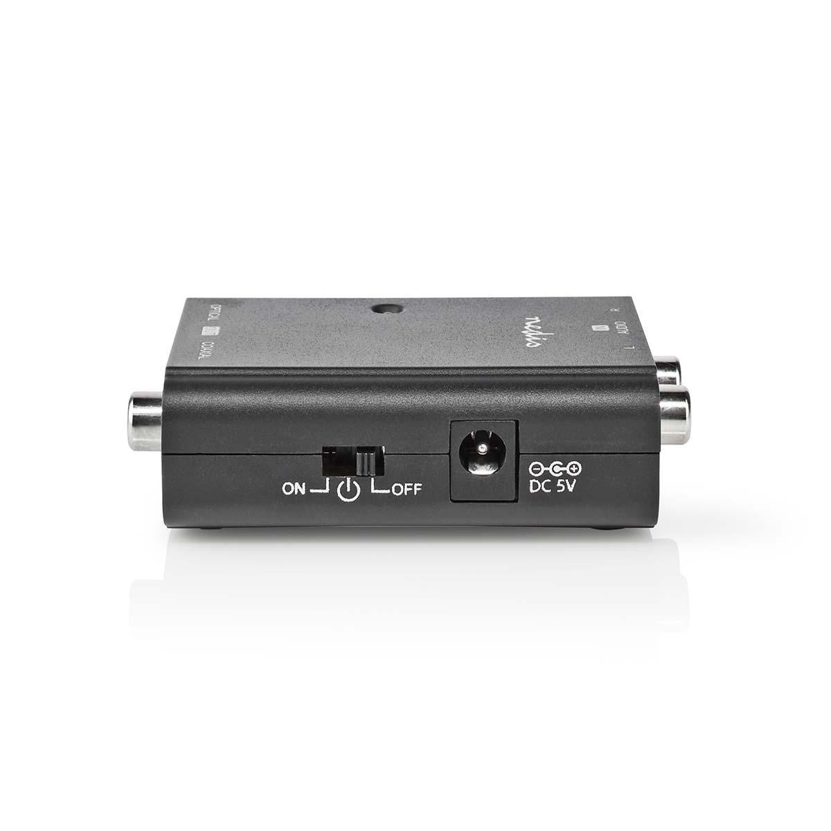 Digitale Audioconverter | 1-weg | Ingangen audio / video / data: 2x RCA Male | Uitgangen audio / video / data: 1x S/PDIF (RCA) Female / 1x TosLink Female | Manueel | Zwart - Afbeelding 7