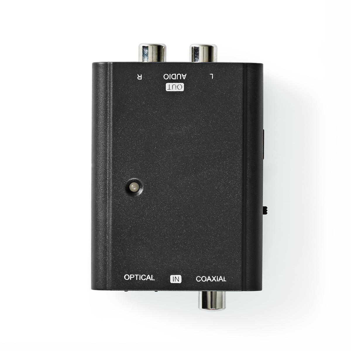 Digitale Audioconverter | 2-wegs | Ingangen audio / video / data: 1x S/PDIF (RCA) Female / 1x Toslink Female | Uitgangen audio / video / data: 2x RCA Male | Manueel | Zwart - Afbeelding 2