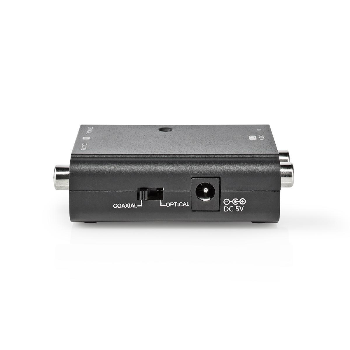 Digitale Audioconverter | 2-wegs | Ingangen audio / video / data: 1x S/PDIF (RCA) Female / 1x Toslink Female | Uitgangen audio / video / data: 2x RCA Male | Manueel | Zwart - Afbeelding 5