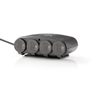 Universal DC Power Adapter | Auto-Adapter | 120 W | Ingangsvoltage: 12 V DC | 12 V DC | Maximale uitgangsstroom per poort: 4.0 A | Zwart