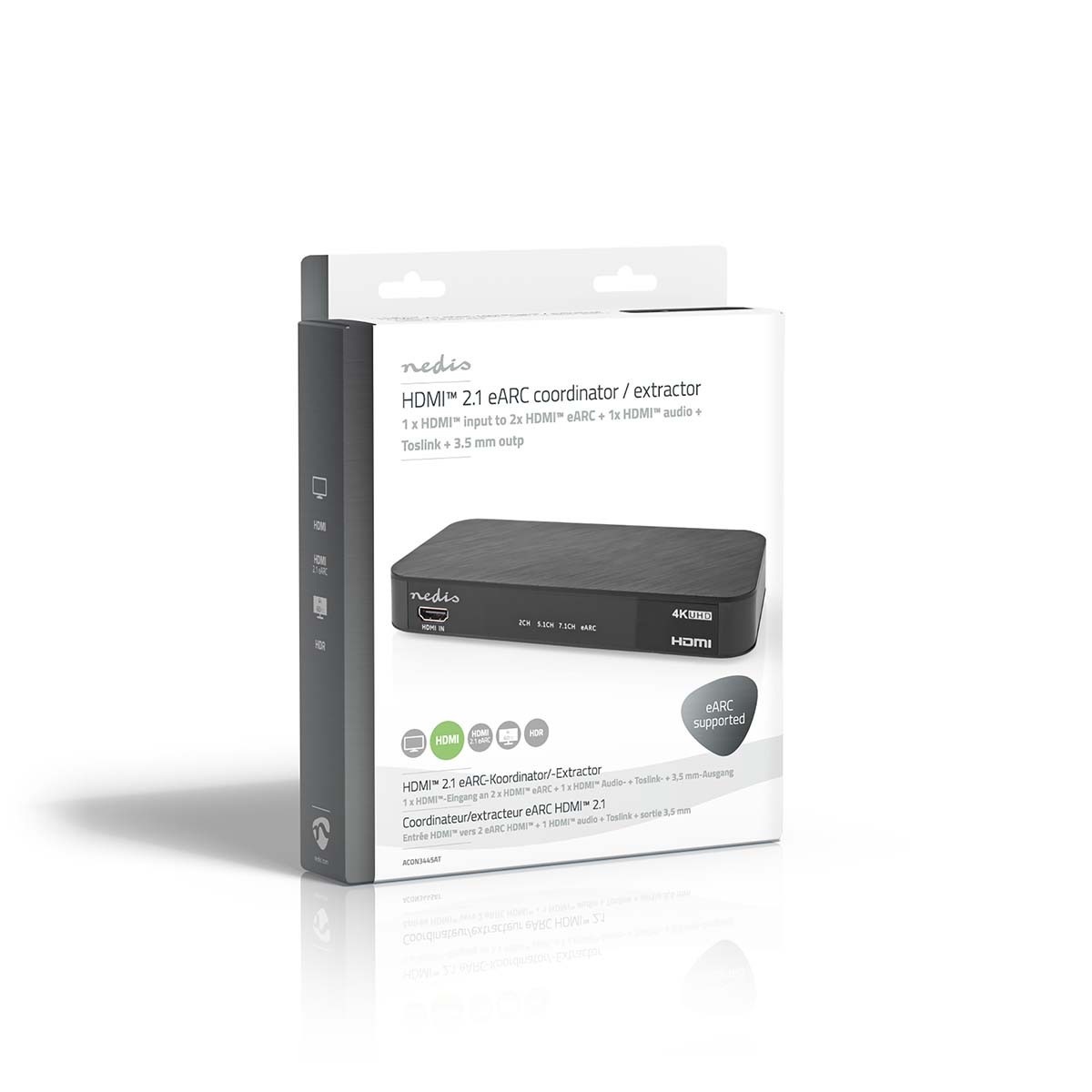 Nedis HDMI naar 2x HDMI eARC, 1x HDMI-Audio, 1x Toslink en 1x 3,5mm splitter/extractor - Afbeelding 5