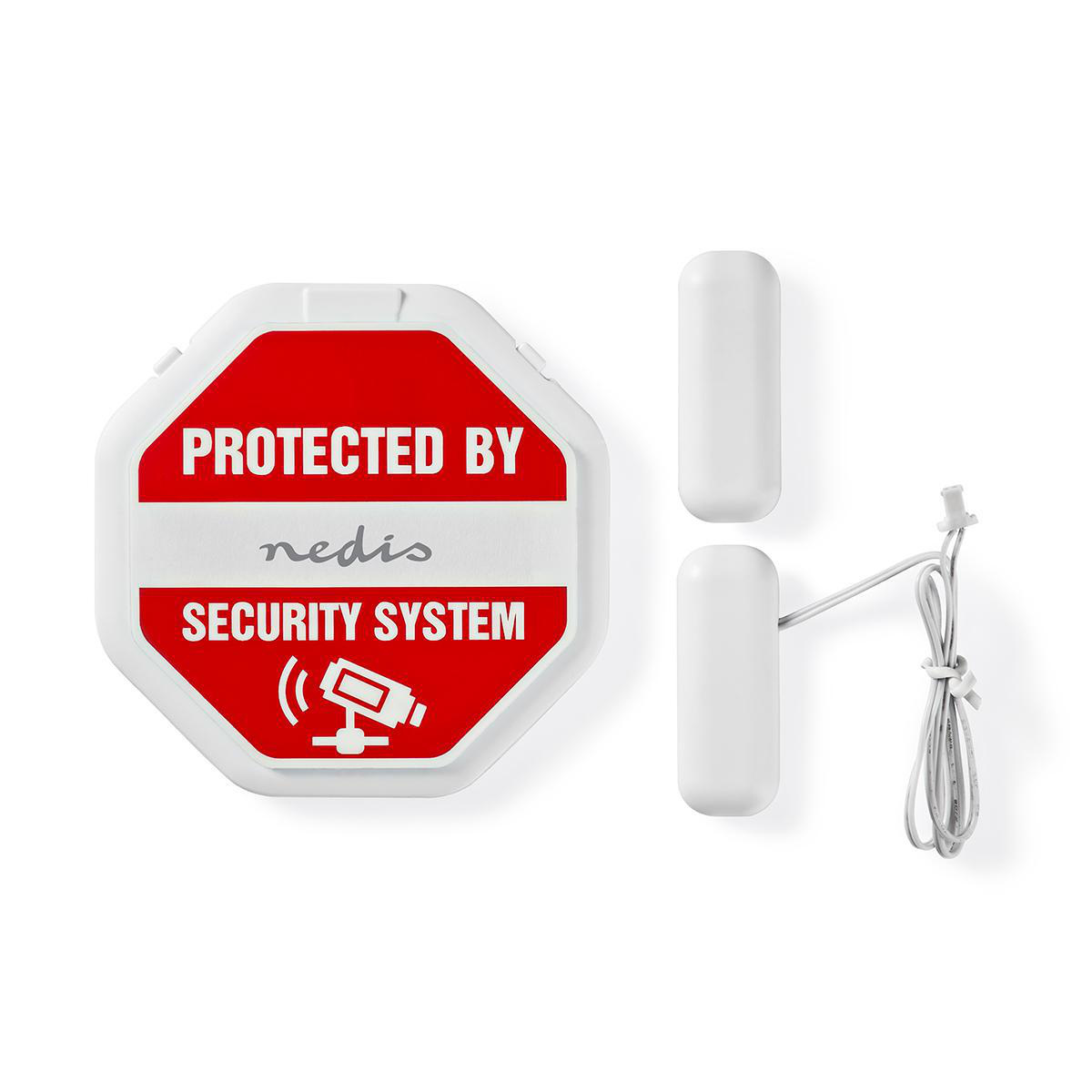 Deur- en raamalarm met sirene | Glasbreuksensor / Magnetische sensor | Batterij Gevoed | 2x CR2032 | 85 dB | Wit - Afbeelding 4