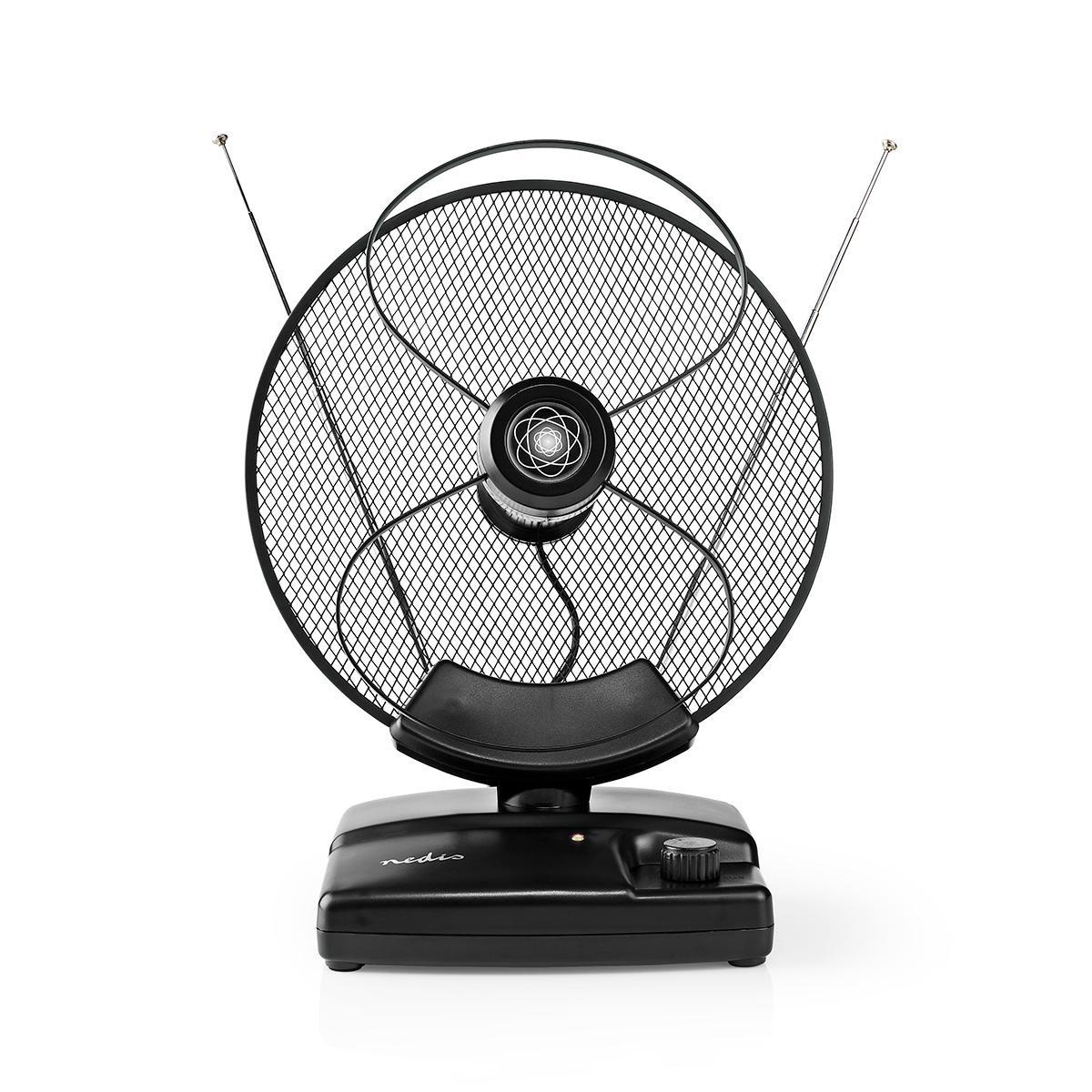 Binnenantenne | Actief | FM / UHF / VHF | Ontvangstbereik: 0-25 km | LTE700 | Versterking: 36 dB | Versterkingsregelaar | ABS | Zwart - Afbeelding 2