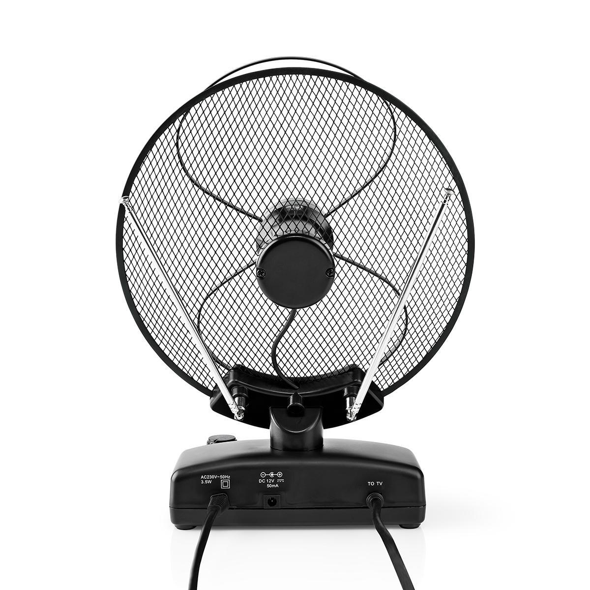 Binnenantenne | Actief | FM / UHF / VHF | Ontvangstbereik: 0-25 km | LTE700 | Versterking: 36 dB | Versterkingsregelaar | ABS | Zwart - Afbeelding 4