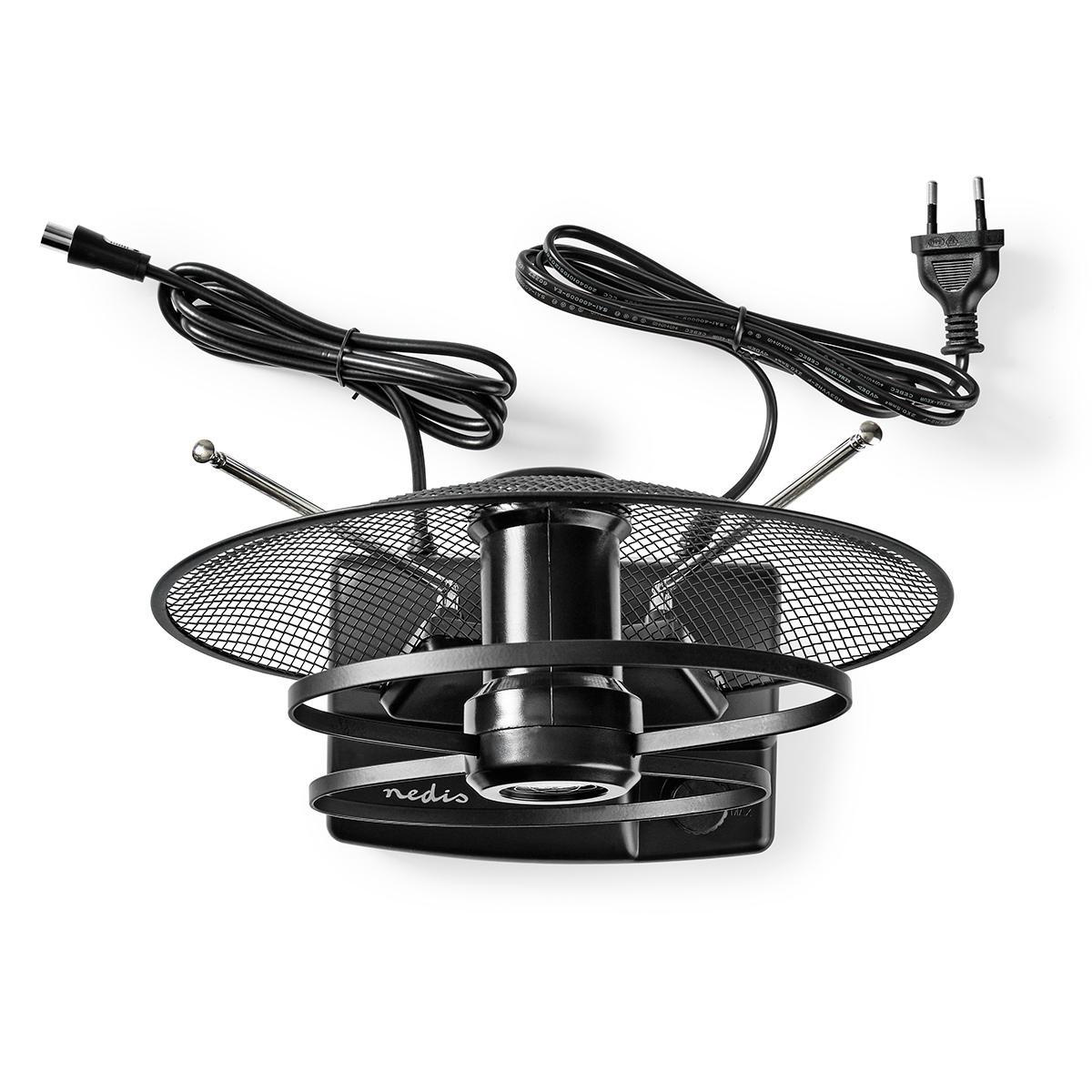 Binnenantenne | Actief | FM / UHF / VHF | Ontvangstbereik: 0-25 km | LTE700 | Versterking: 36 dB | Versterkingsregelaar | ABS | Zwart - Afbeelding 5