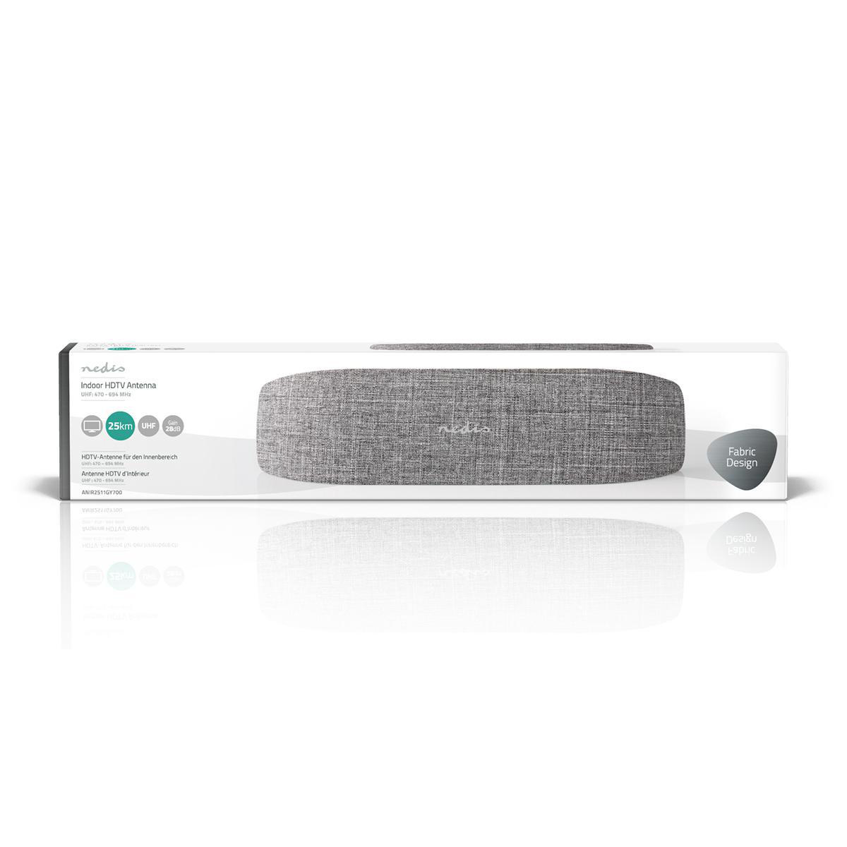 Binnenantenne | Actief | UHF | Ontvangstbereik: 0-25 km | LTE700 | Versterking: 28 dB | ABS / Stof | Grijs - Afbeelding 6