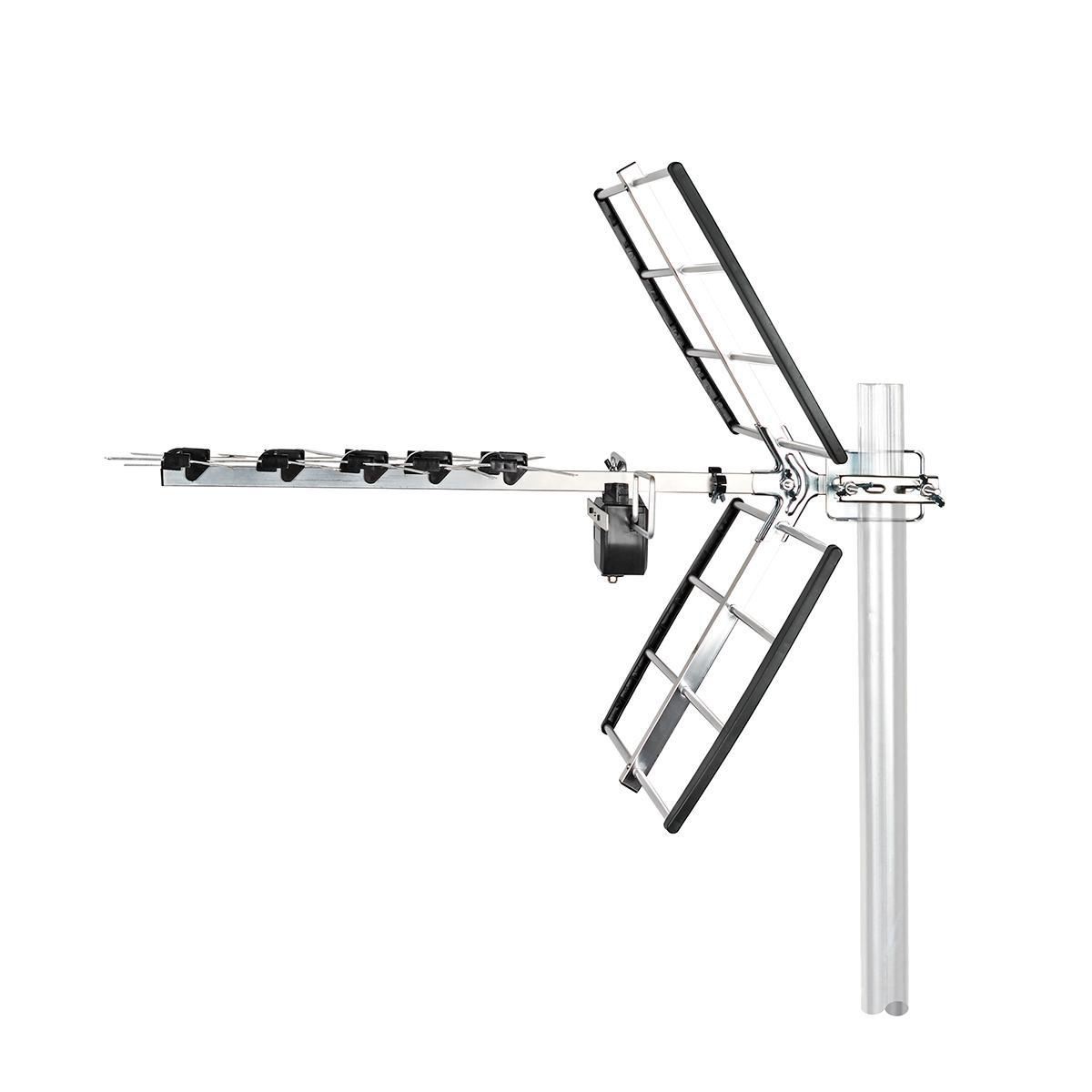 Nedis UHF DVB-T/T2 antenne voor buiten - passief - 12 dB - LTE700 filter / grijs - Afbeelding 2