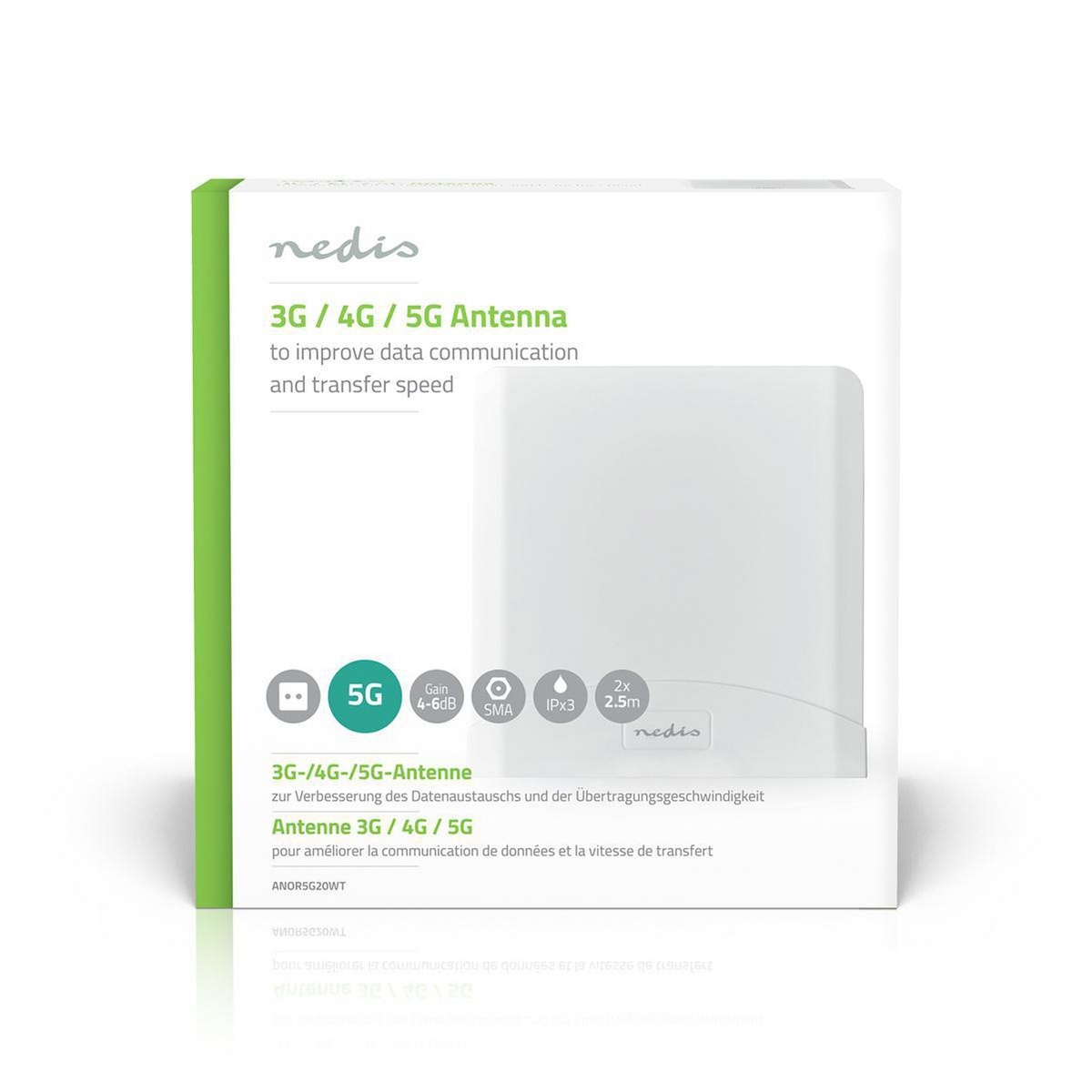 5G / 4G / 3G Antenne | 5G | Binnen & Buiten | 698-5000 MHz | Versterking: 6 dB | 2.50 m | Wit - Afbeelding 7