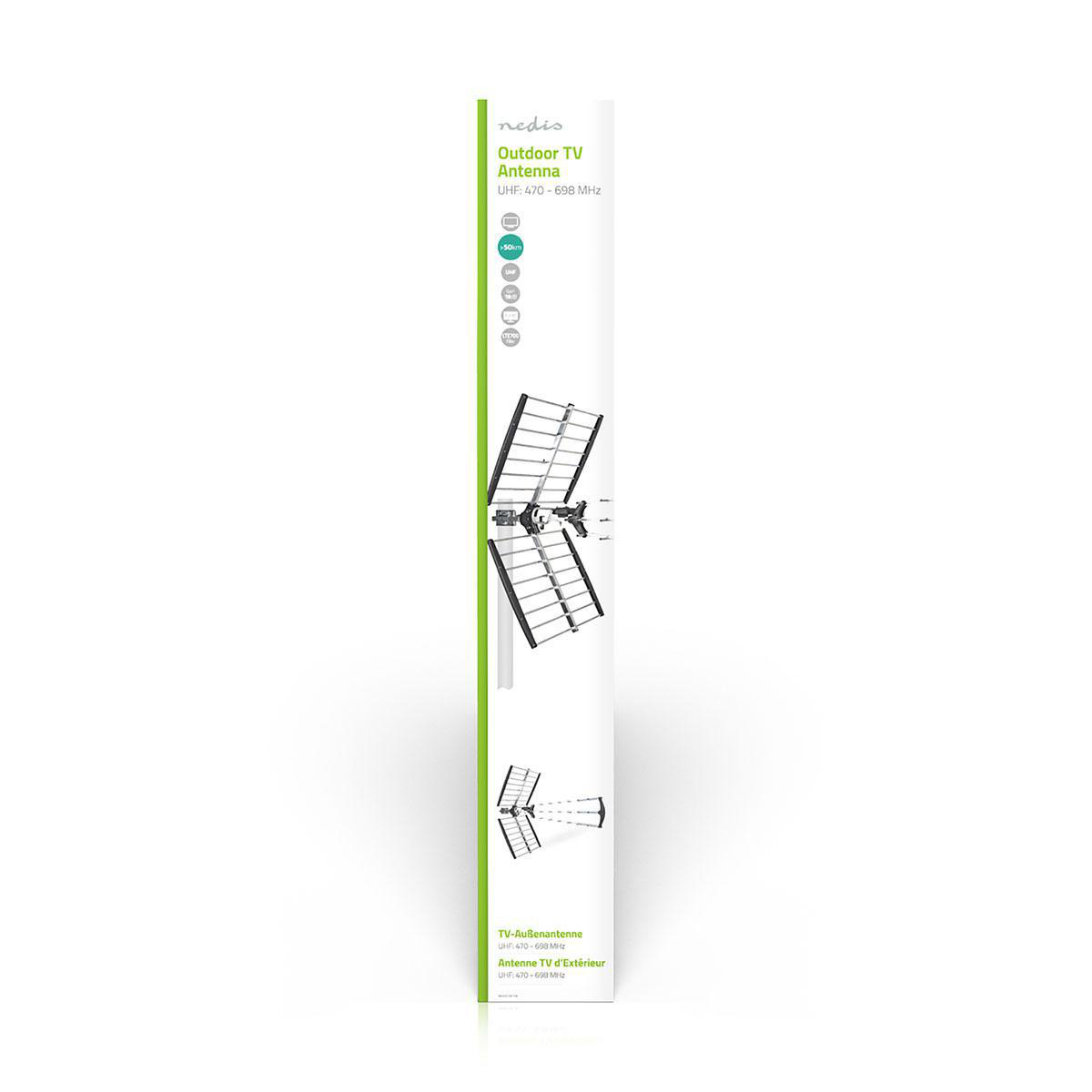 Buitenantenne | UHF | Ontvangstbereik: ≥50 km | LTE700 | Versterking: 18 dB | 75 Ohm | Antenne lengte: 1060 mm | Aluminium - Afbeelding 5