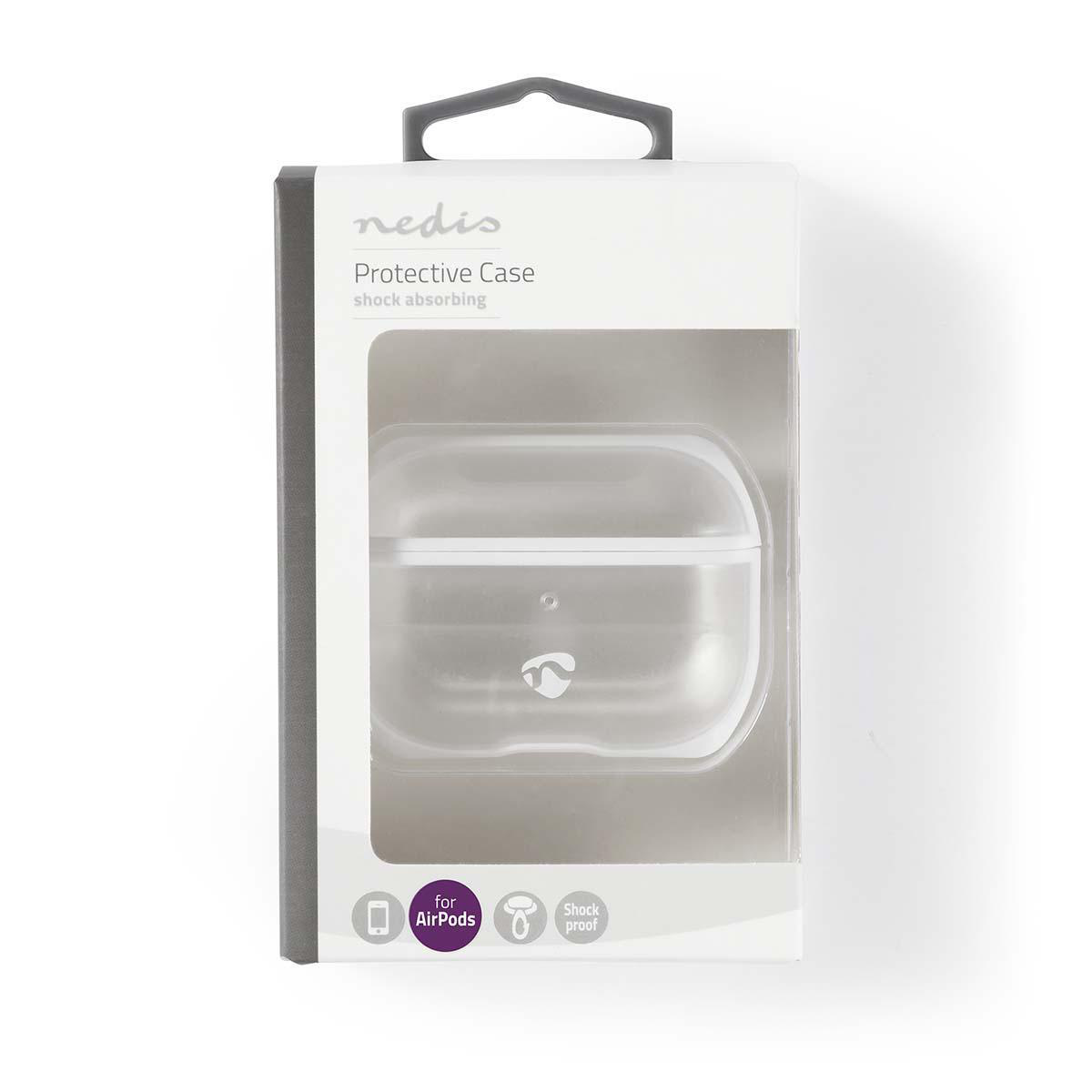 Beschermbox compatibel met Apple AirPods Pro / transparant/wit - Afbeelding 9
