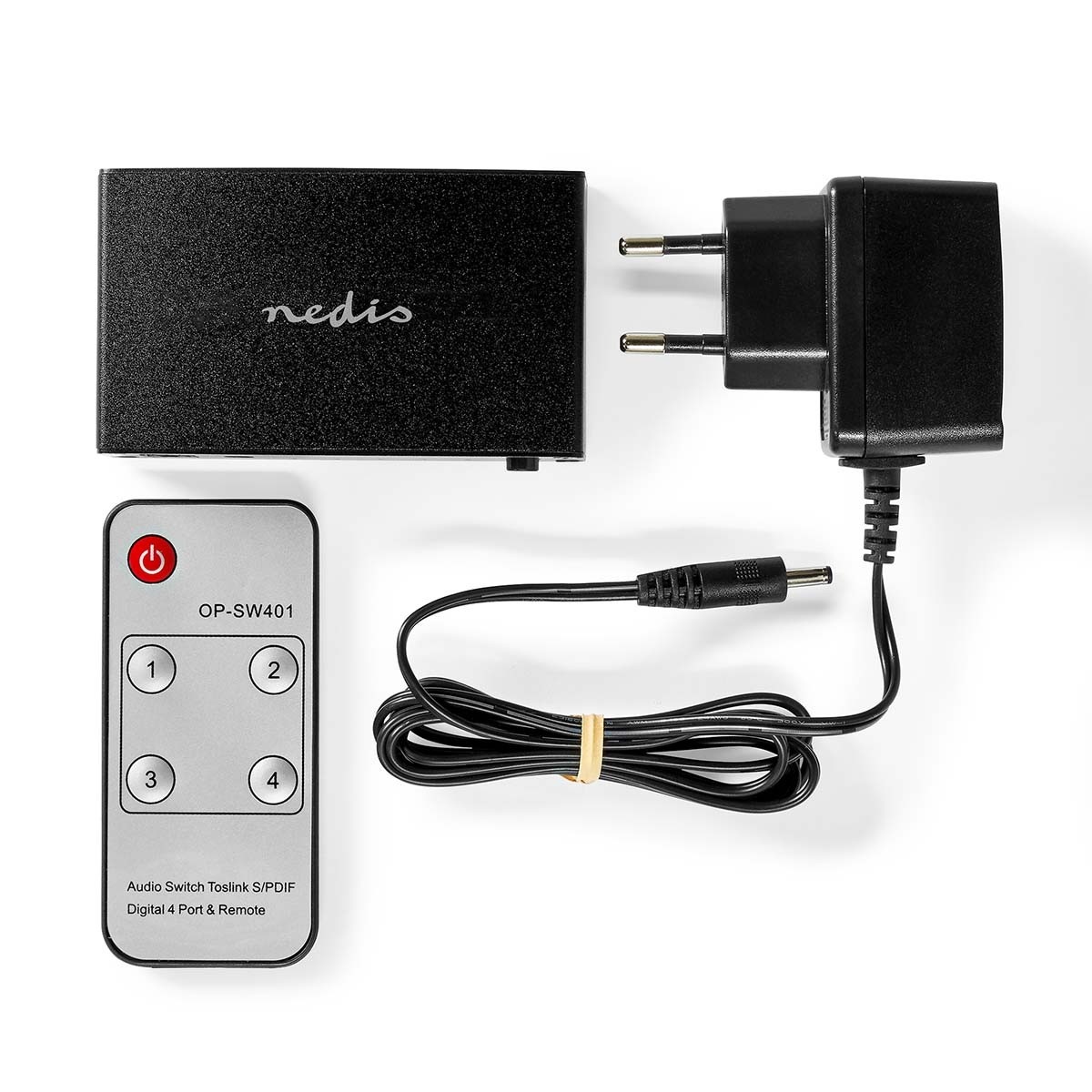 Nedis digitale optische Toslink audio schakelaar met afstandsbediening - 4 in - 1 uit - Afbeelding 7
