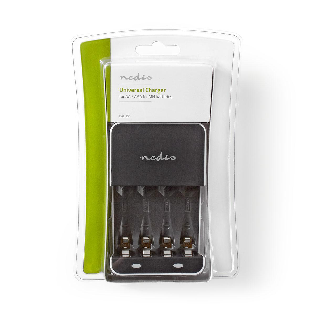 NiMH-Batterijlader AA / AAA | 1.2 V DC | Druppelladen | Euro / Type-C (CEE 7/16) | Batterijtype: AA / AAA | Wit / Zwart - Afbeelding 6