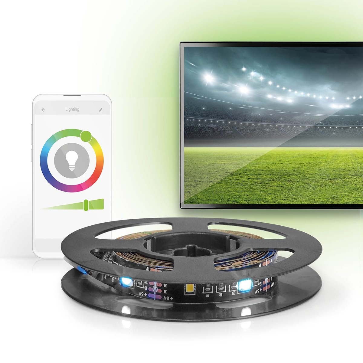 Nedis SmartLife Bluetooth LED-strip voor binnen - 2m / full-color en warm-wit - Afbeelding 5