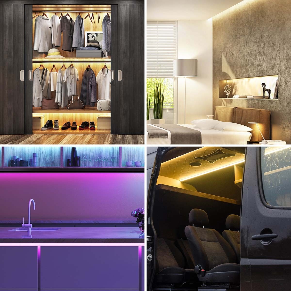 Nedis SmartLife Bluetooth LED-strip voor binnen - 2m / full-color en warm-wit - Afbeelding 6