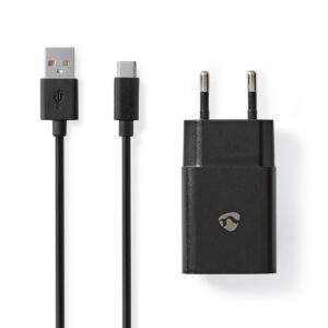 Oplader | 12 W | 1x 2.4 A | Outputs: 1 | USB-A | USB Type-C™ (Los) Kabel | 1.00 m | Single Voltage Output | Zwart