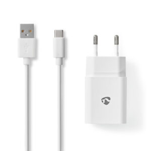 Oplader | 12 W | Snellaad functie | 1x 2.4 A | Outputs: 1 | USB-A | USB Type-C™ (Los) Kabel | 1.00 m | Single Voltage Output | Wit