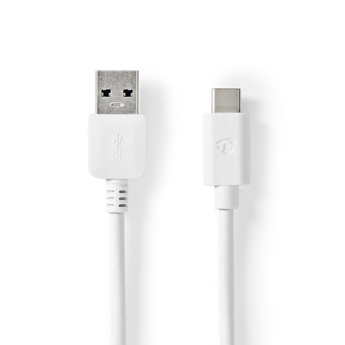 Nedis USB-C naar USB-A kabel - USB3.1 Gen 2 - tot 3A / wit - 1 meter
